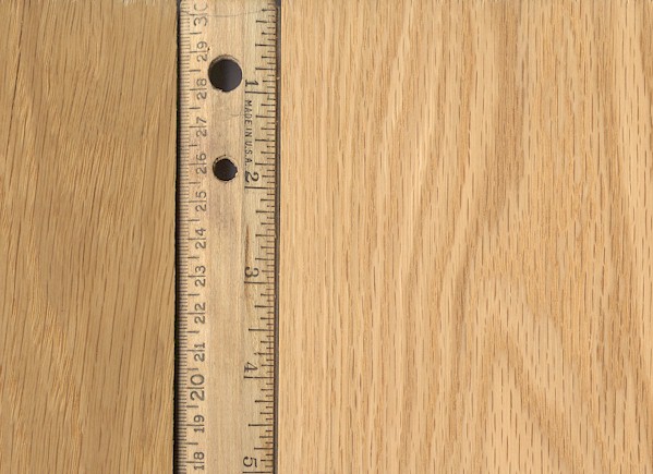 Ray length comparison with a ruler: white oak left, red oak right